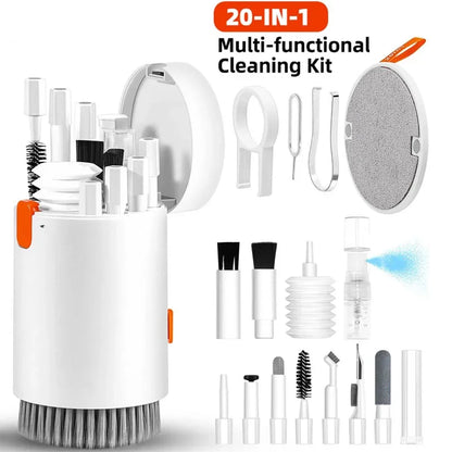 LuxeOrbit 20 in 1 Multi-Functional Digital Camera Headset Mobile Phone Laptop Keyboard Cleaning Tool Set Cleaning Brush Clean Pen