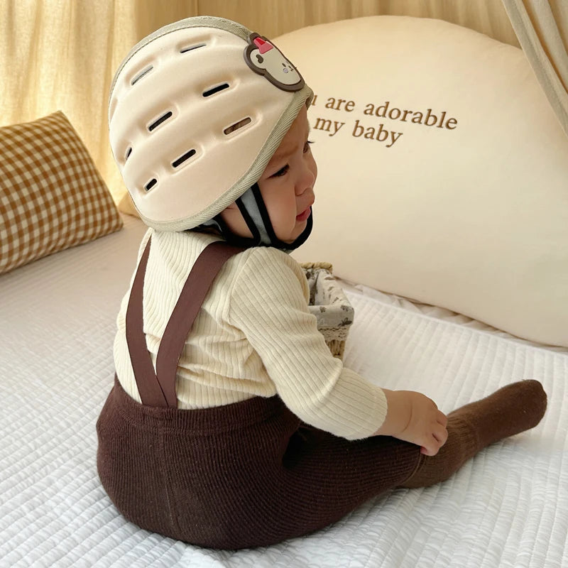 LuxeOrbit Cute Toddler Head Protector Baby Safety Products Infant Helmet Learn to Walk Bear Bunny Kids Safety Helmet for Play Cycling