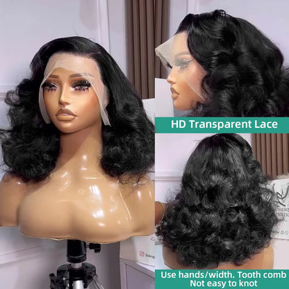 Transparent Short Bob Body Wave 13x6 13x4 Lace Frontal Wig Lace Front Human Hair Wigs 5x5 Closure Glueless Ready To Wear Wig