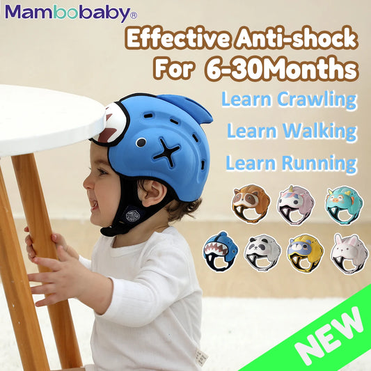 LuxeOrbit Mambobaby Safe Anti-Shock Baby Helmet Toddler Head Protector Headgear for Infant Learn Crawl, Walk Prevent Injury from Bump Fall