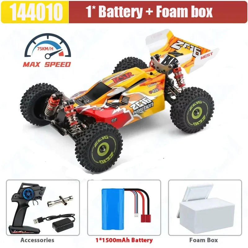 LuxeOrbit 1/12 124017 Driverless Brushless Racing Car High Speed 70km/h or 55KM/H 2.4g Four-wheel Drive  Adult Boys Toys Kids Gift